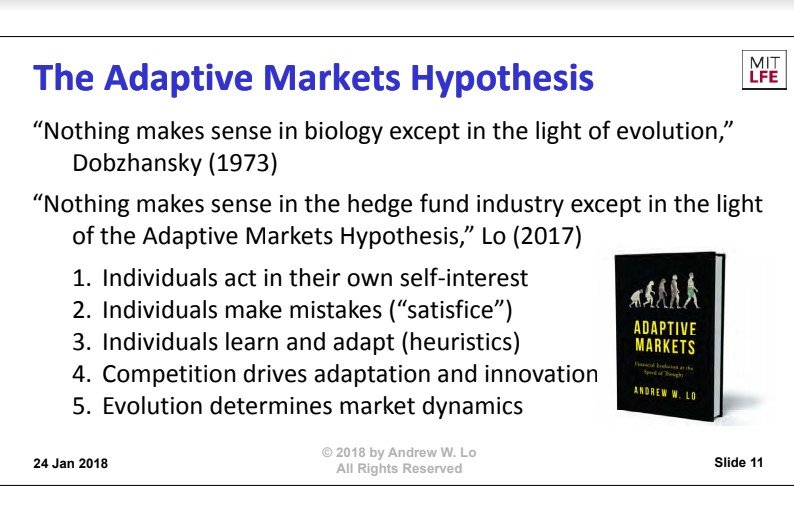 Andrew Lo Adaptive Markets Hypothesis