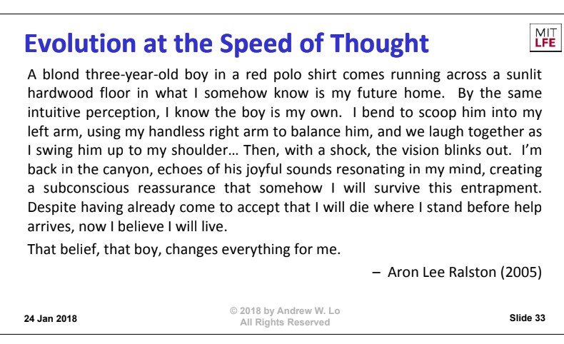 Andrew Lo Evolution at the Speed of Thought