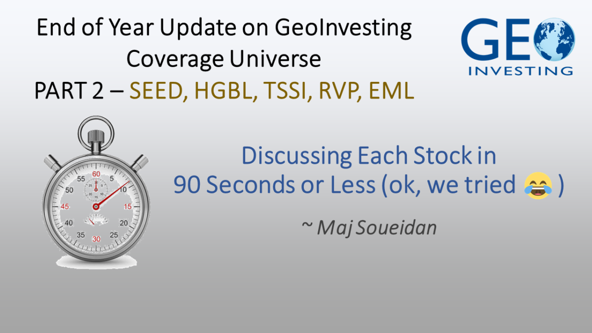 2020 Microcap Stock Review Part 2 Geoinvesting