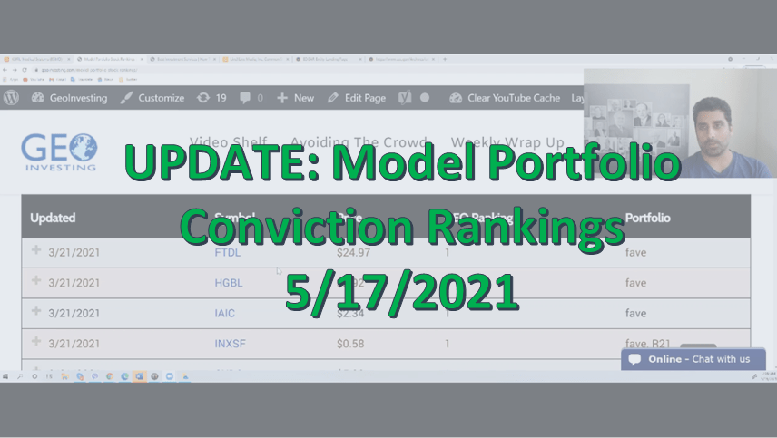 Update Model Folio Rankings 5-17-2021