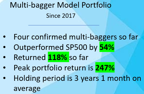Multibagger Model Since 2017
