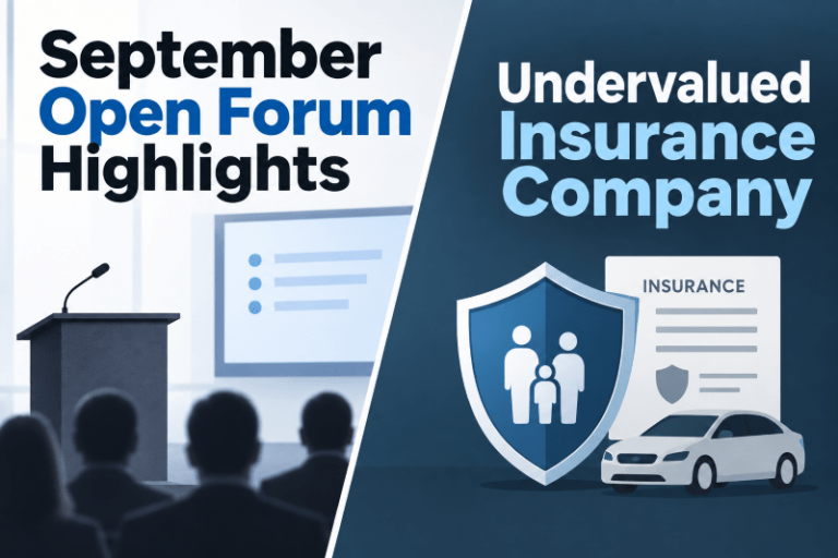 An Insurance Company with 50% to 100% Upside + September Open Forum Highlights, Discussing Stocks Like SIF & OCC [GeoWire Weekly No. 256]